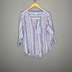 Christopher & banks striped Henley blouse
